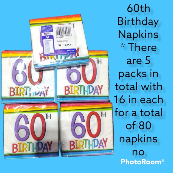 60th Birthday Decorations lot - Picture 3 of 6